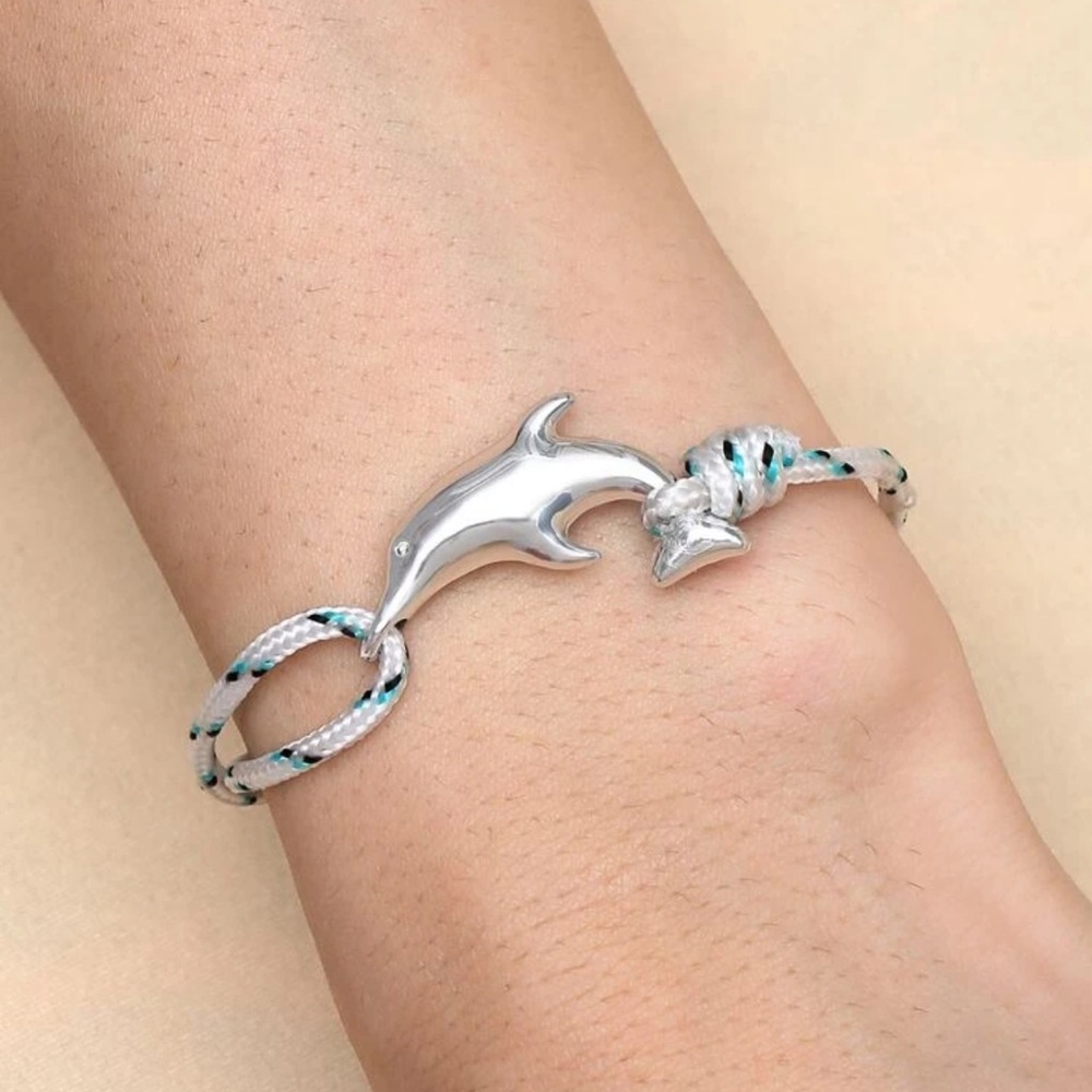 🐬 Cool 90s Style Striped Dolphin Bracelet 🐬